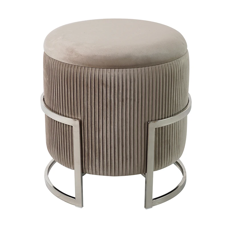Stools Gold Luxury Nordic Round Modern Home Living Room Furniture Stools Ottoman