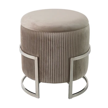 Stools Gold Luxury Nordic Round Modern Home Living Room Furniture Stools Ottoman