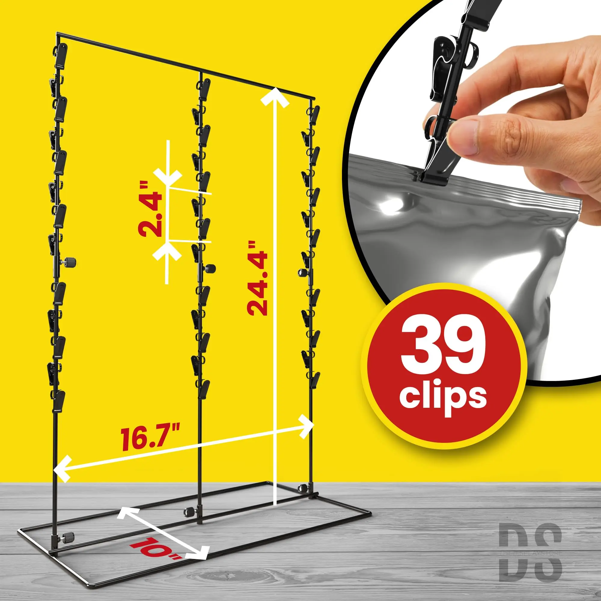 3-row Potato Chip Rack Display Stand - Snack Retail Solution