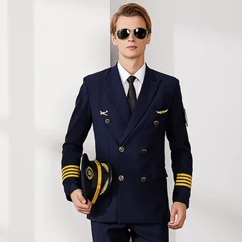 Classical Standard Aviation Pilot Uniform For Men Airline Uniform Suit ...