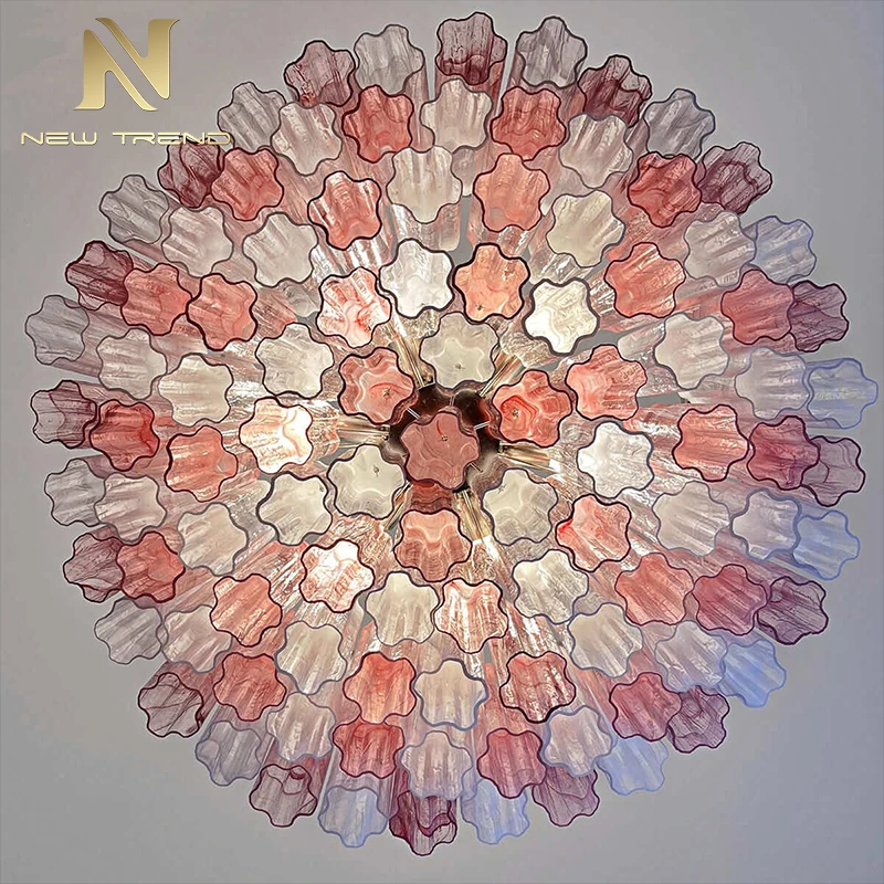 CPL-444 Modern French Style Murano Glass Chandelier | Custom Luxury LED Pendant for Living & Dining Room