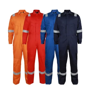 Factory Wholesale FR Clothing Cotton Protective Fireproof Fire Resistant Workwear Protection Clothing Frc Coverall for Men