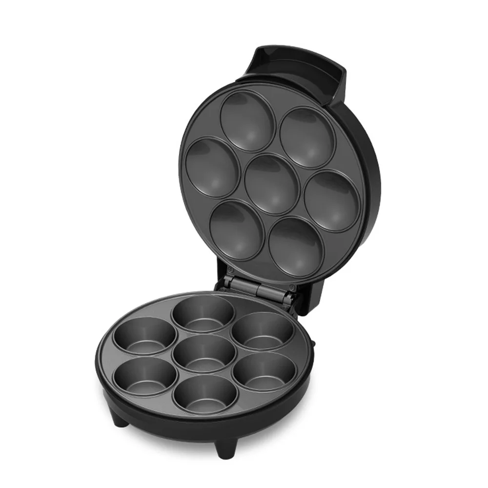 Commercial Compact Fully Automatic Detachable Round 7-Hole Double-Sided Non-Stick Toasted Breakfast Sandwich Mini Cake Makers