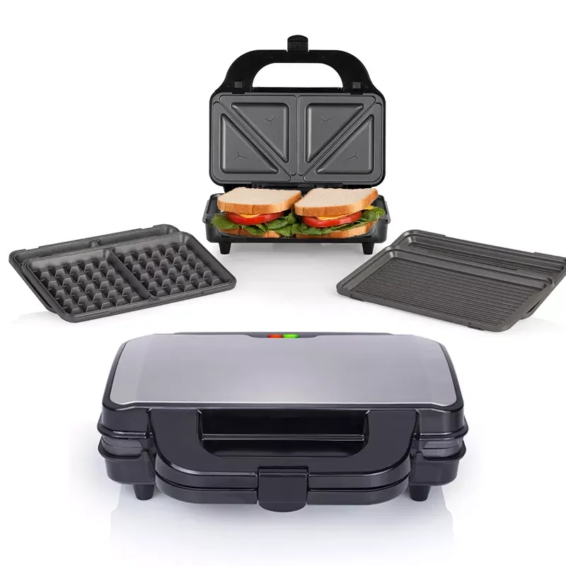 Mini Waffle Maker Detachable Breakfast Sandwich Maker Toaster 3 In 1 ...