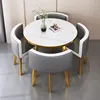 Dark gray with white leather, gold frame