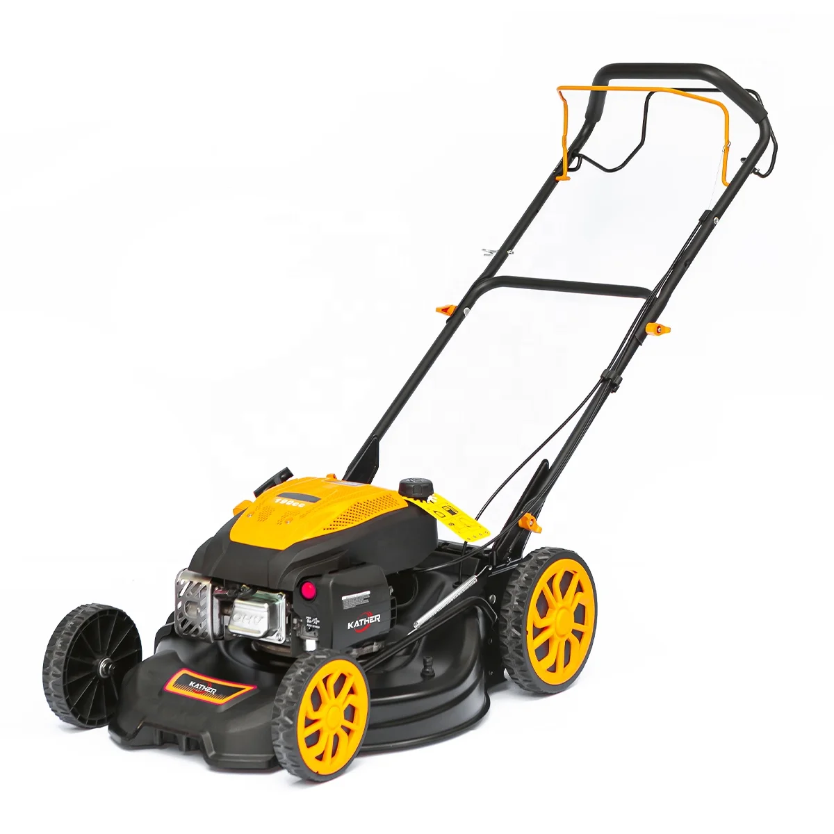 نیا 5.5hp پیٹرول گارڈن مشینیں 190cc گیسولین پاورڈ ہینڈل لینڈ اسکیپنگ لان میور اور شرب کٹر 21 انچ کے ساتھ 65L گھاس باکس