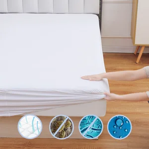 Waterproof Mattress Protector 160GSM Microfiber Terry Hypoallergenic for Home and Hotel Bedroom Use Mattress Protector