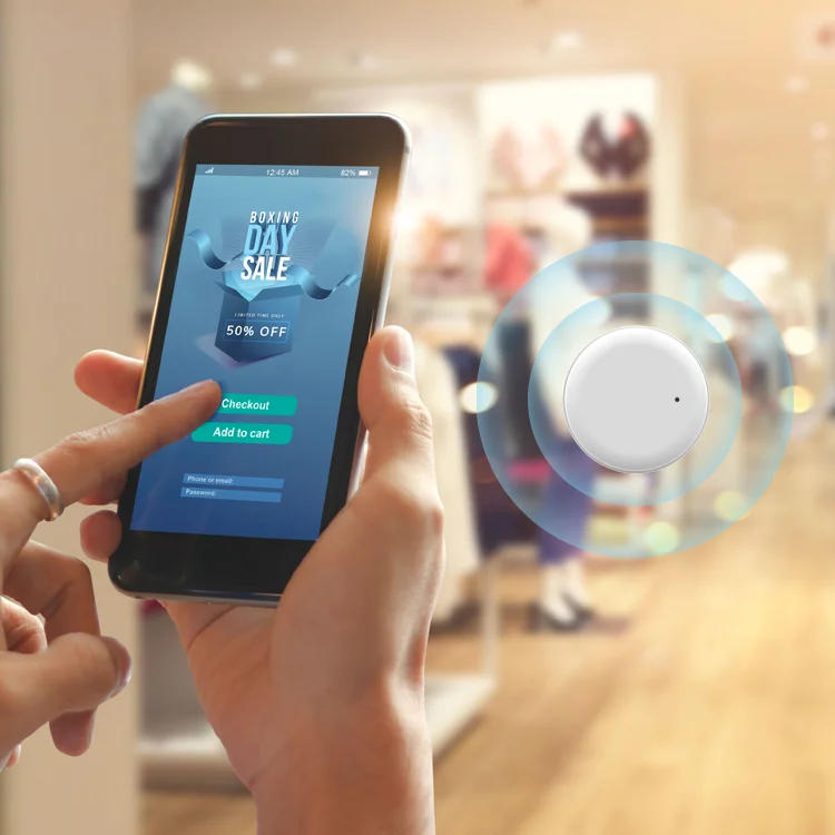 Minew IoT Localization Indoor Navigation Ble Ibeacon Long Battery Life bluetooth Beacon for Proximity Marketing