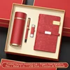 Red Thermos + pen + notebook+USB 4pcs set