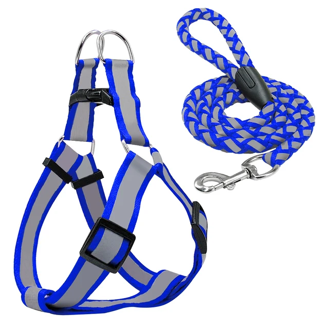 Good Quality Durable Reflective Nylon Pet Dog Collar With Harness And Leash Set supplier