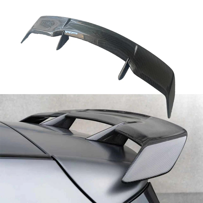 W176 Car Forged Carbon Fiber Top Roof Rear Spoiler Wing For Mercedes Benz A Class Amg A45 A250 FRP