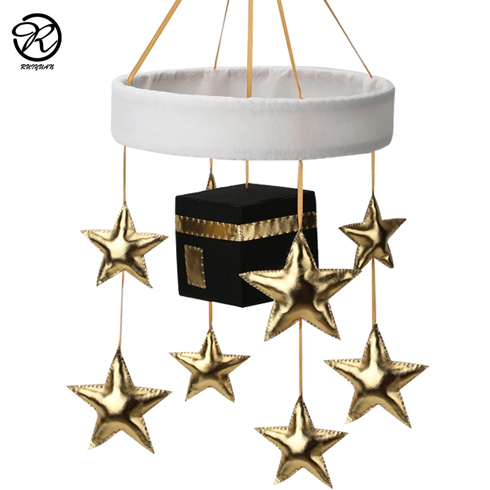 Islamic Kaaba Quran Cot Mobile Cloud And Star Design Muslim Baby