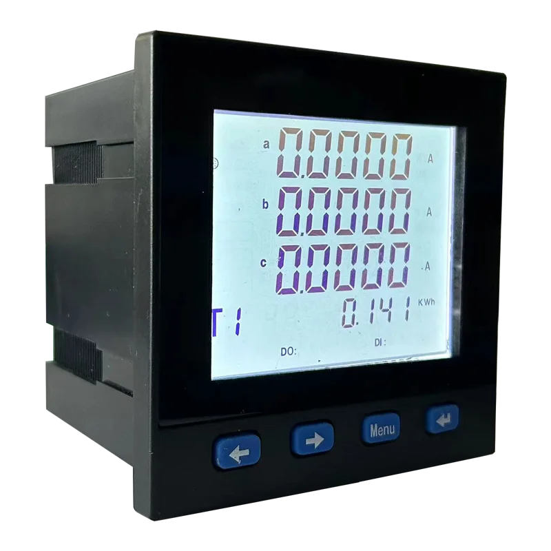 Three-Phase Digital Power Meter LCD Display Multi-Parameter Measurement ...