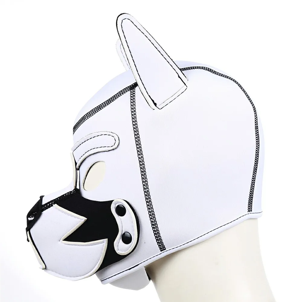 Free Custom Box - Cat Fetish Mask Dog Headgear Role Play Slave Bdsm Bondage Flirting Erotic Costumes Pup Padded Latex Rubber