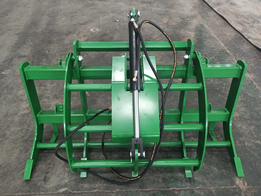 skid steer root rake attachment quick hitch log grass grapple  32 741-1