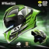 911 reveal helmet-r1 black green-3cdot double certification