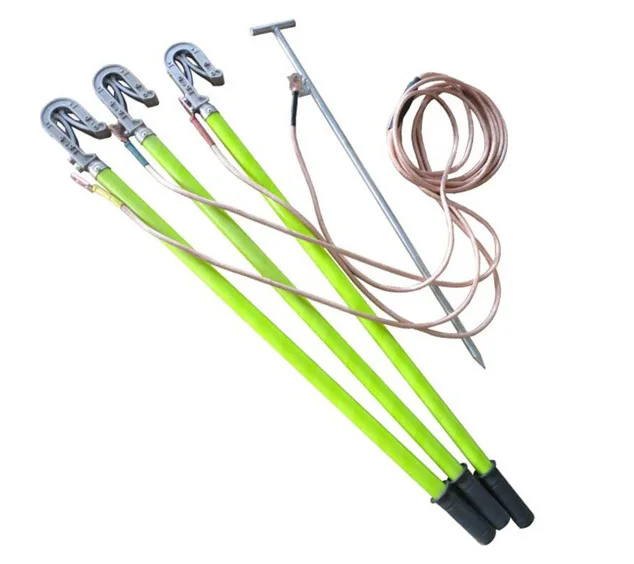 High Voltage Portable Temporary Grounding Set Frp Fiberglass Rod ...