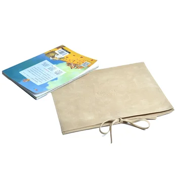Custom Embossed logo Large Suede Fabric Envelope Book Packing Bag