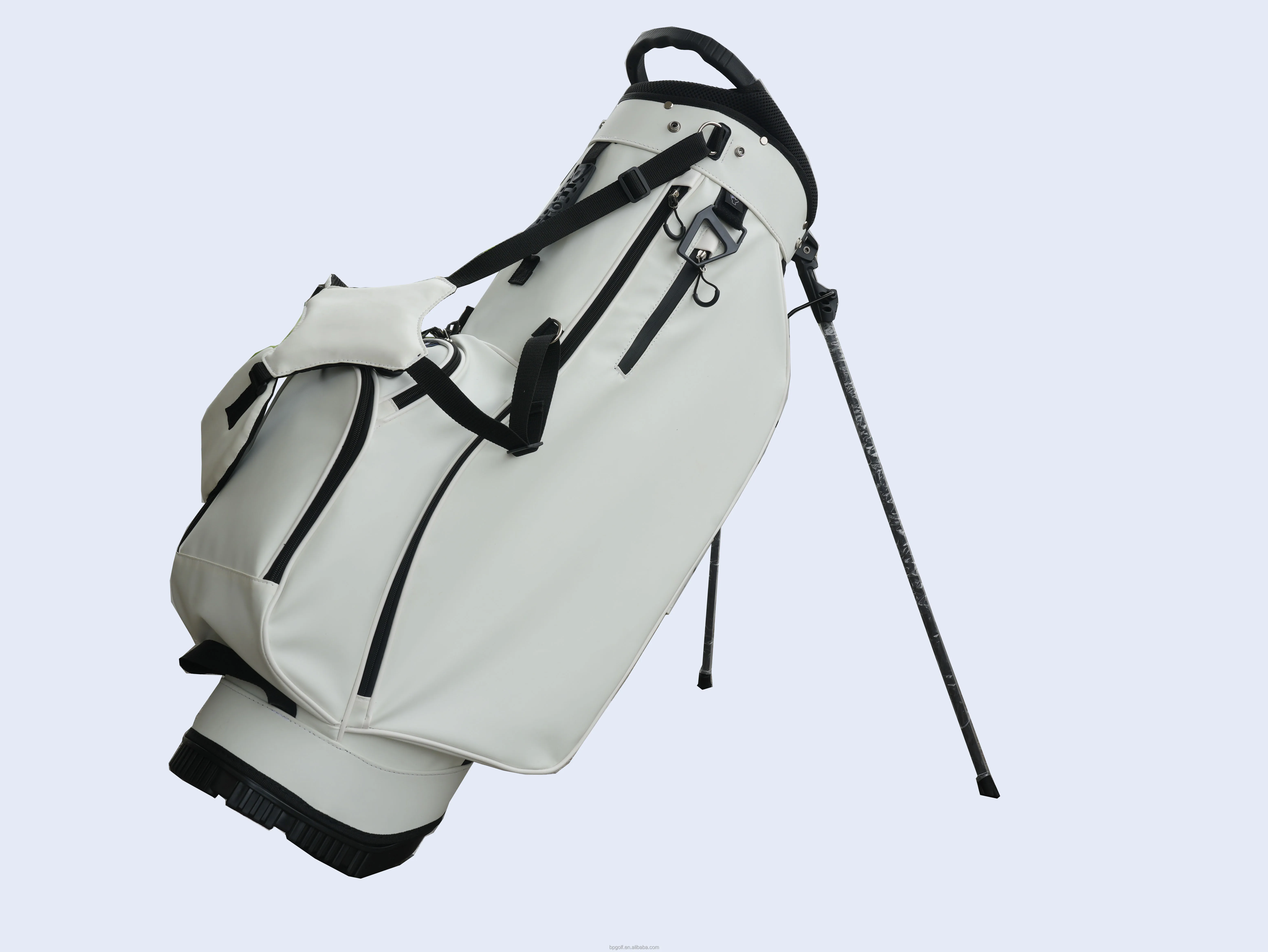 White Leather Customized Golf Stand Bag Buy Golf Bag Leather,White Golf Bag,Customized Golf