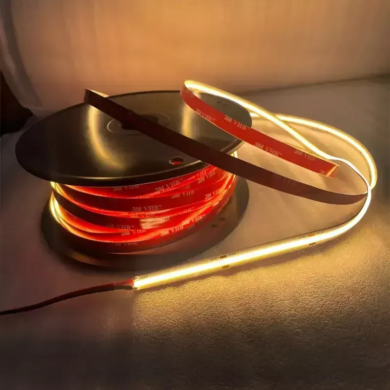 High Efficiency COB Box Dam 528leds High Cri 90 95 2700K 3000K 4000K 6000K CCT 12V 24V Box Dam Cob Led Tape Strip Light Stripe