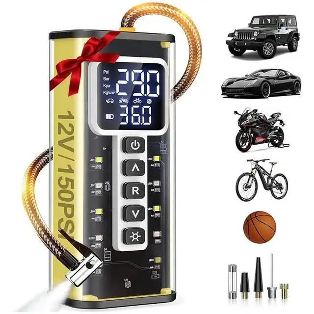 Premium Quality Tyre Duty Heavy Inflator Power Bank Wireless Car Tire Portable Cordless Automatic