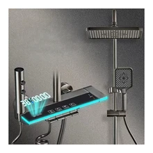 Shower Faucet With Multi-function shower massage,black bathroom faucet,shower set  bathroom shower head LED Digital Display