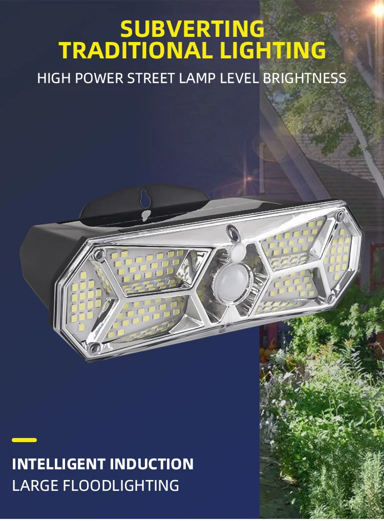 126LED  Modern Waterproof Super Bright Outdoor Solar Wall Light Body Motion Sensor Security Garden Light supplier