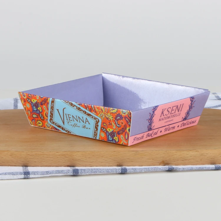 Restaurant Takeaway Fast Food Packaging Box Paper Sushi Box With Beauty Pattern