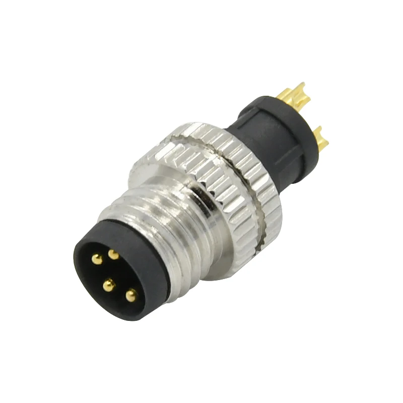 M8 Waterproof connector Male 4-Pin Plug Cable Connector Aviation Grade Camera a Code Connector