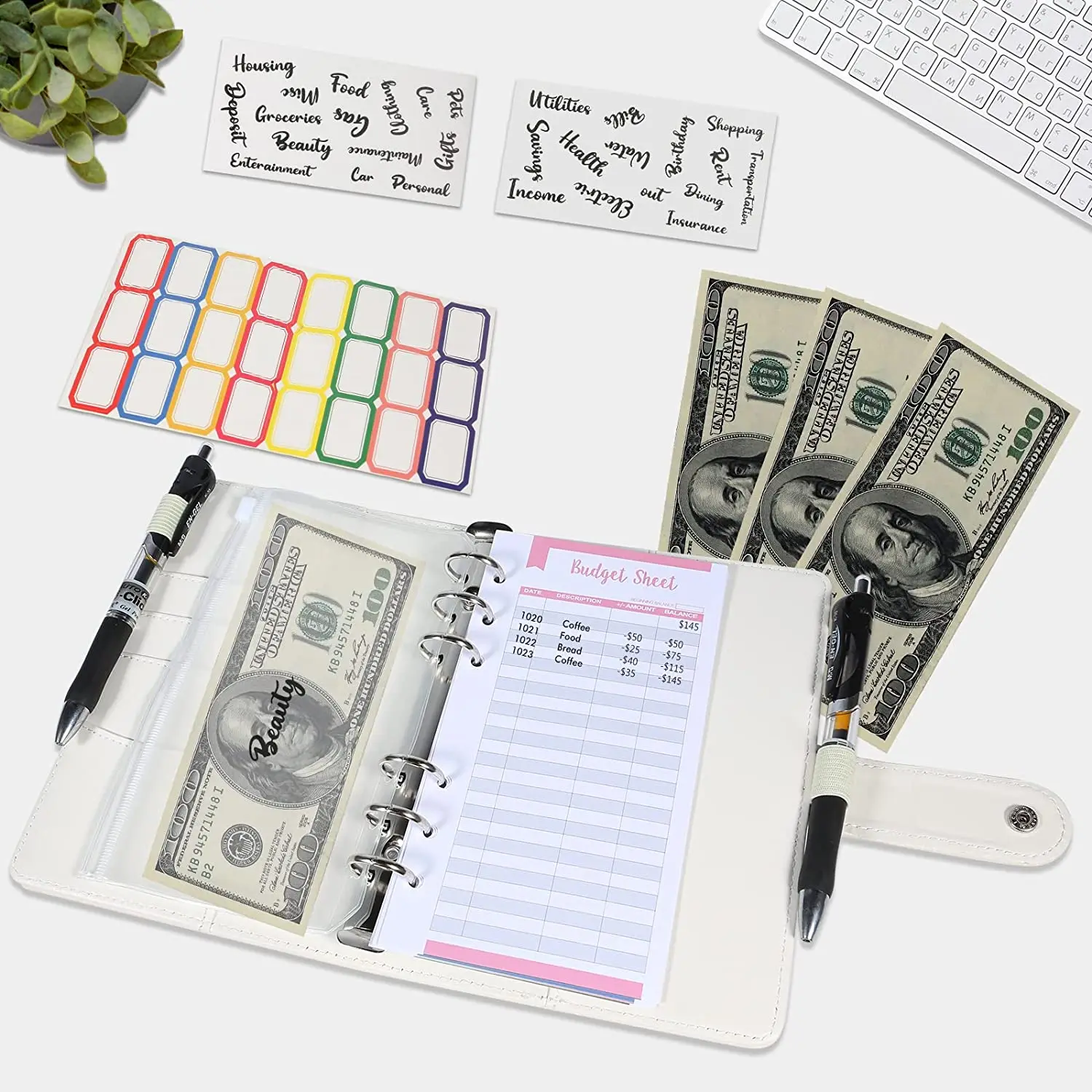 Crocodile A6 Budget Binder Set - Money Organizer for Cash Saving, Cash  Stuffing Envelope System, Planner Binders with Pockets, Sheets and Lables