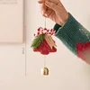 Colgante de árbol de Navidad de peluche rojo