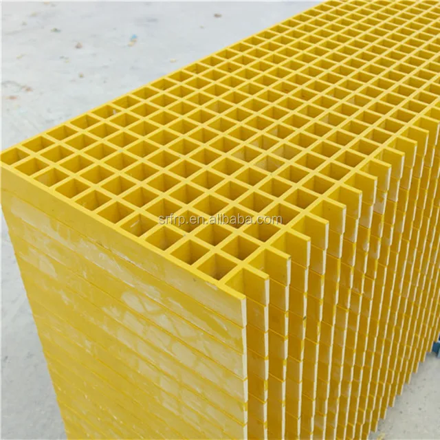 GRP Floor Grating Walkway Plastic FRP Grate Tree Pool Grid Car Wash Shop Drainage Channel Plastic Walkway Grating