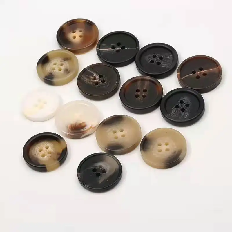 Round 4-Holes Mix Color Button Plastic Garment Buttons for Sewing