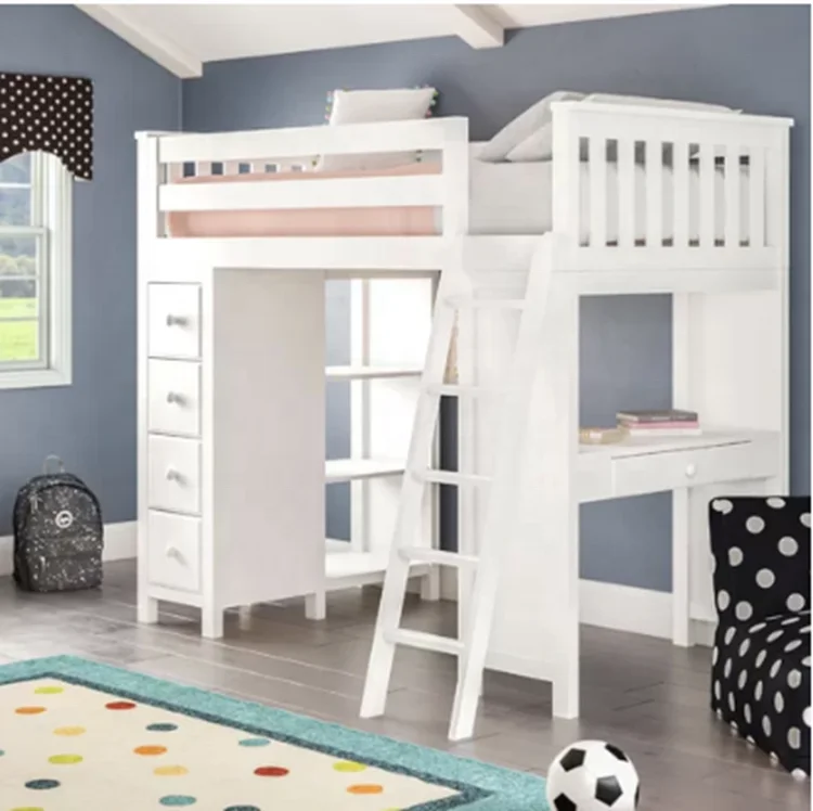 kinsela twin loft bed with desk