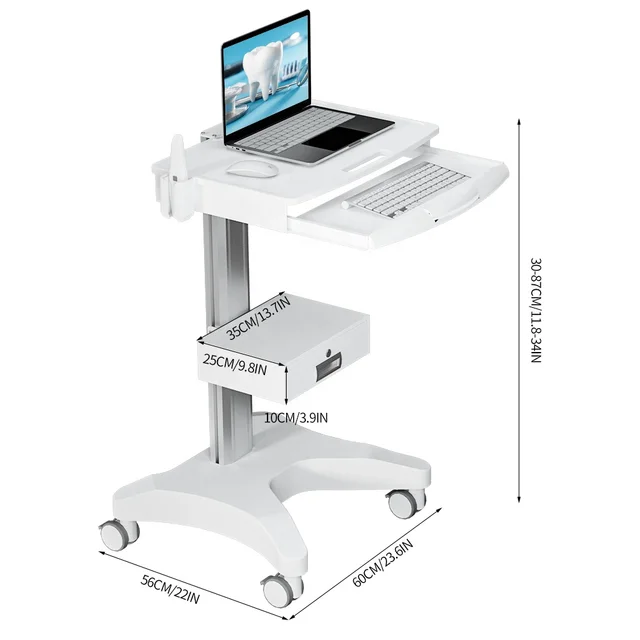 OEM/ODM Factory Price Aviation Aluminum Alloy Hospital Medical Dental Oral Scanning Cart Trolley for Hospital Dental Clinic