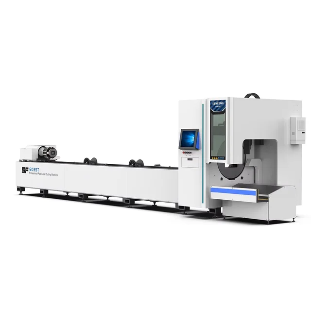 SENFENG Intelligent Two Chuck Laser Tube Cutting Machine Heavy Duty Tube Laser Beam Cutting with Bevel Cutting