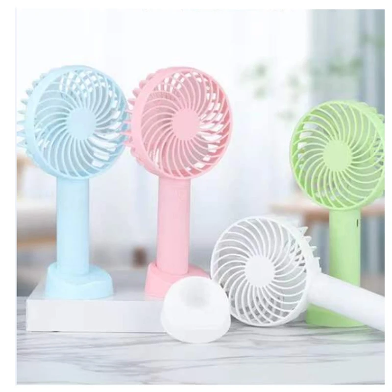 Factory Price Summer Personal Small Handheld USB Mini Fan Desktop Air Cooling Outdoor Travel Phone Stand Rechargeable Fan