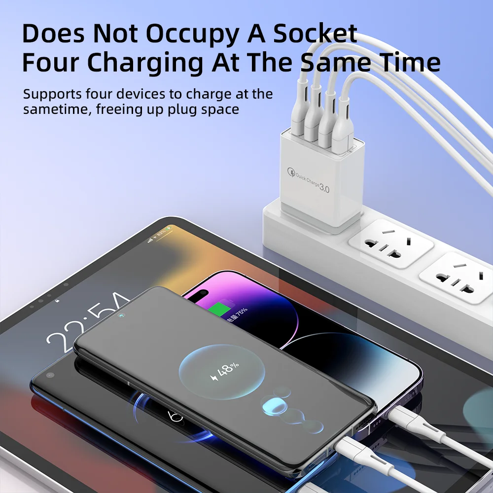 Quality Guaranteed Electric Multi-Port 4 USB Fast Travel Adapter US/UK/EU Plug OVP OTP Protection 5V/2A 10W Wall Charger H89e3803b920140778a62e155496b3307Z