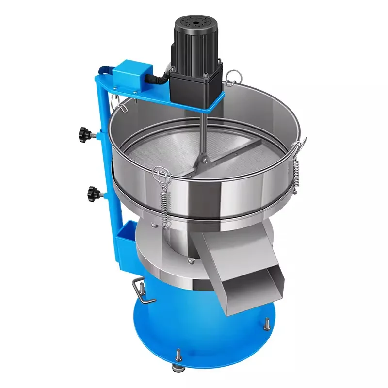 TEBAK Vibrating Sieve Powder Machine Soy Milk Filter Small Stainless Steel Vibrating Sieve Machine