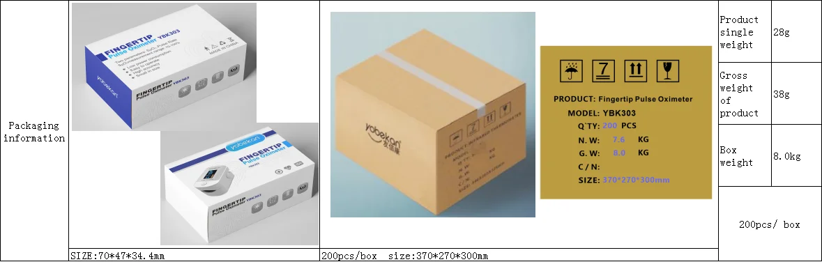  Yobekan Medical Spo2 Oximetro Monitor Portable TFT Fingertip Oxymetre Pulse