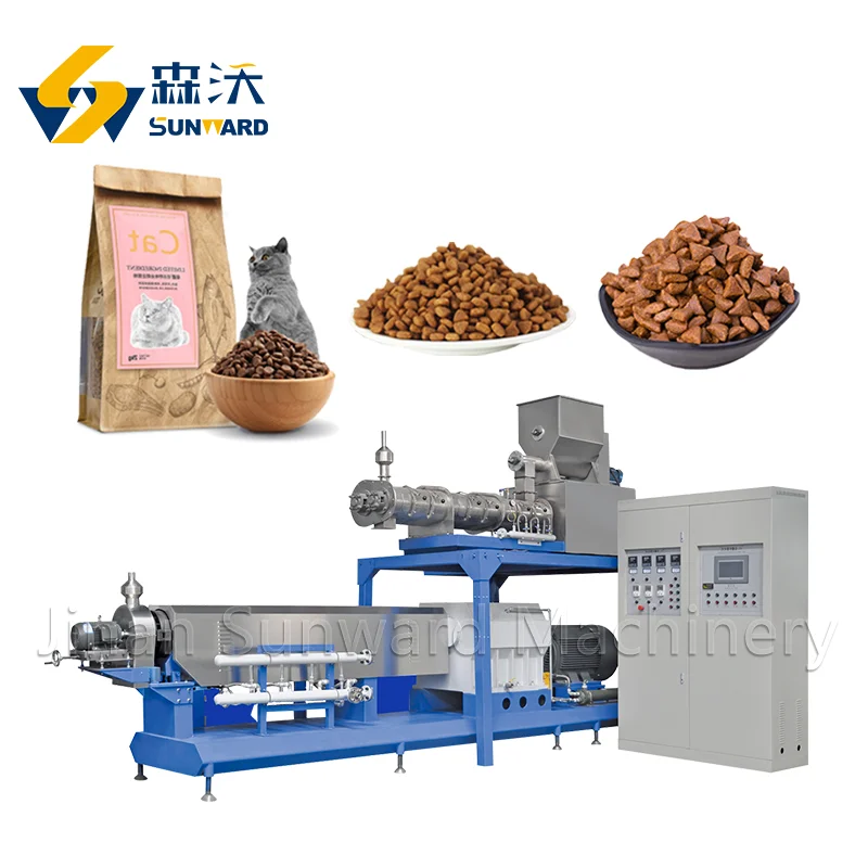 Kitten Feed Making Machine Dog Puppy Biscuits Machinery Pet Cat Food Extruder Machines Price