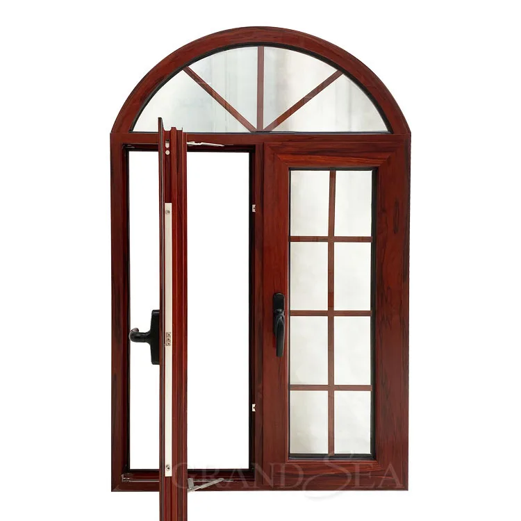 2020 Arch Window Fixed With Grill Design Double Glazed Arched windows for Australia Market