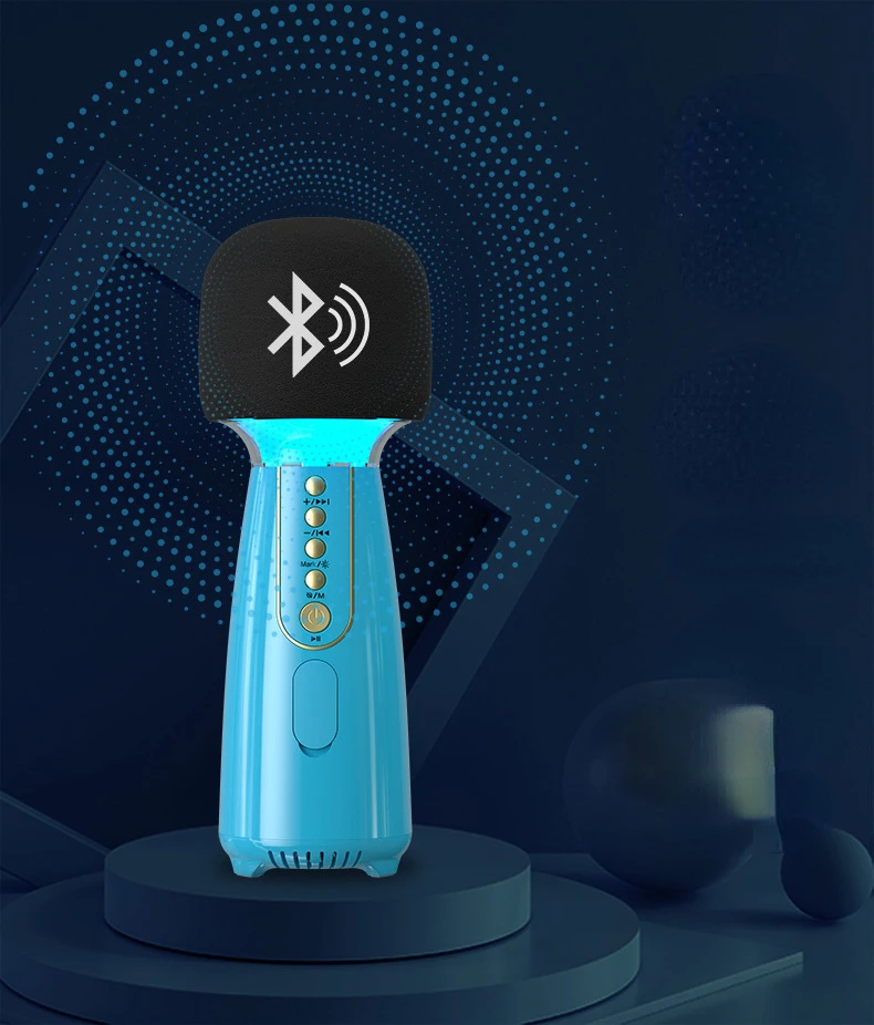 Оптовая продажа, микрофон для караоке, USB-микрофон для записи, беспроводной микрофон для детей, Рождество