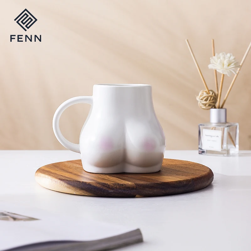 product fenn stylish body shaped artistic design wholesale ceramic mug custom porcelain dinnerware matte white mug personalized for gift-61