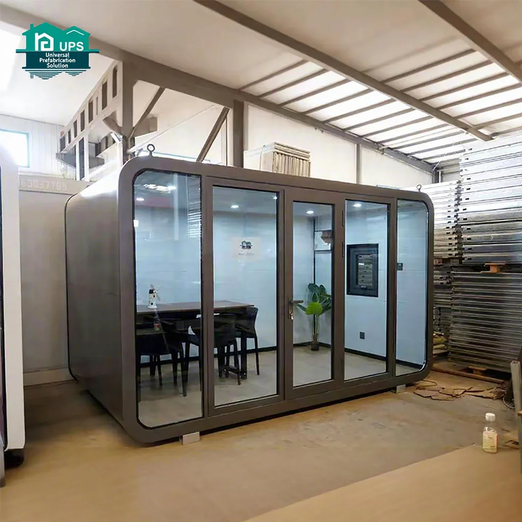 China Modern 20ft Modular Apple House Container Cabin Steel Frame Structure Office Apartment Bedroom & Villa Use Eco-Friendly