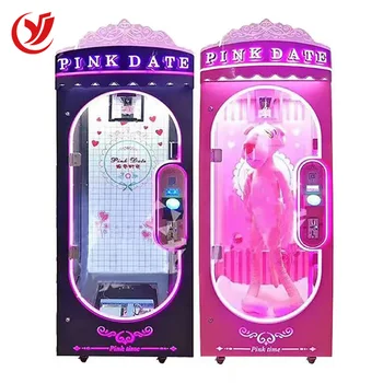Indoor Pink Date doll Aluminum Rail Scissors prize Vending coin operated skill Arcade game Machine