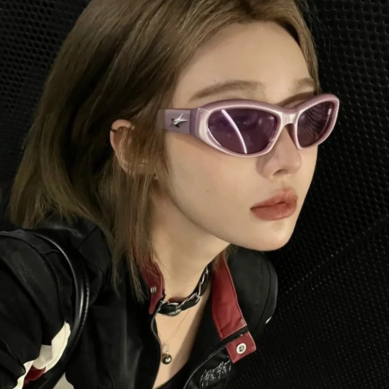 b926✨希少✨【PPFM】90s　00s　Y2K　八の字　ラムレザー　送料無料 20896 New Punk Y2K Sunglasses Women Unique Sports Sun Glasses
