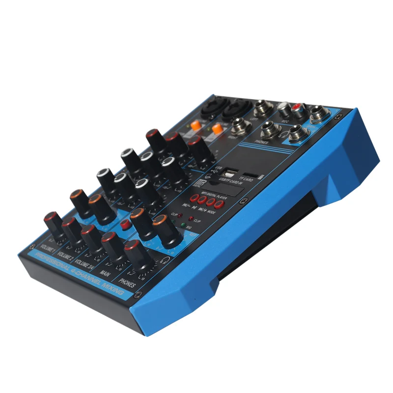 Professional 4 Channels Dj Mixer Controller Dj Mixing Console Usb Audio