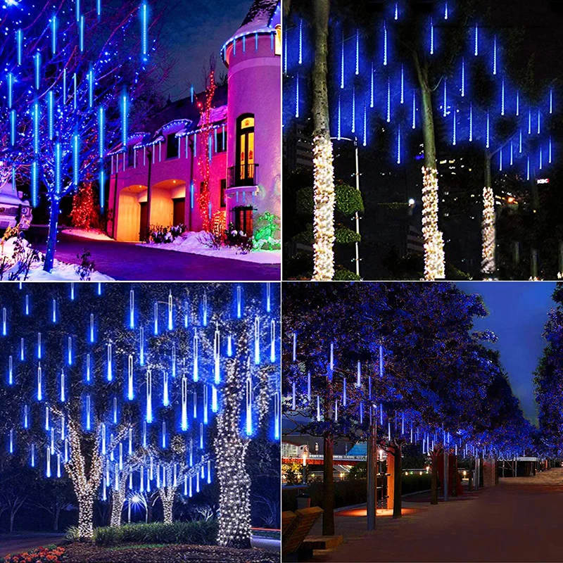Diy Led Christmas Lights 8 Tube Led Meteor Shower Light For Holiday