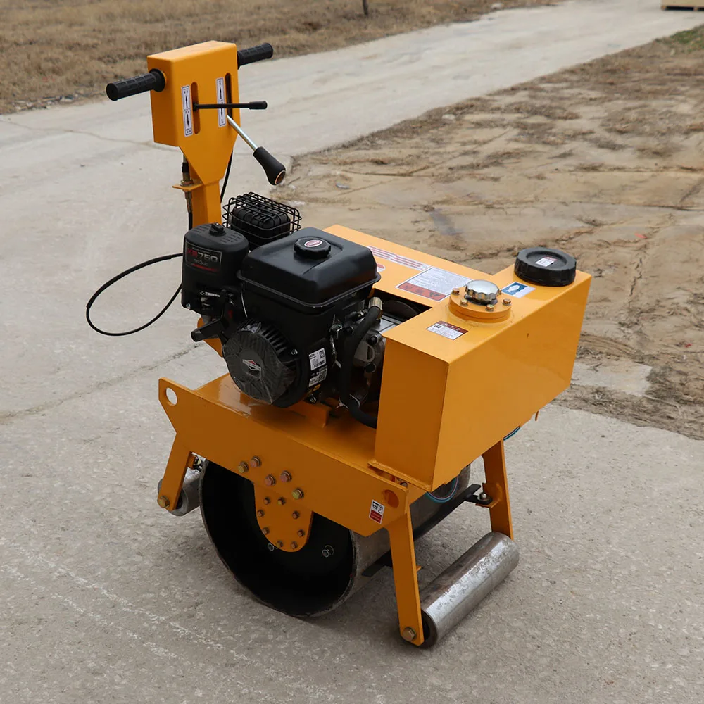 single wheel air-cooled self propelled hydraulic transmission heavy duty road roller machinery